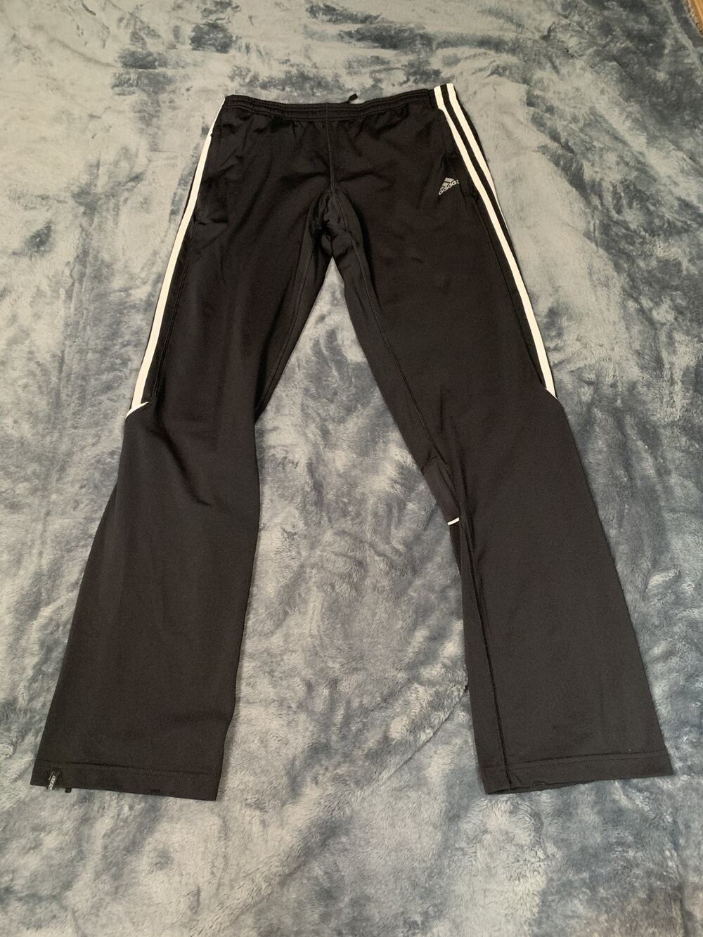 Adidas Climalite Men’s Size Medium Sweatpants Black White Stripe Sports Athletic